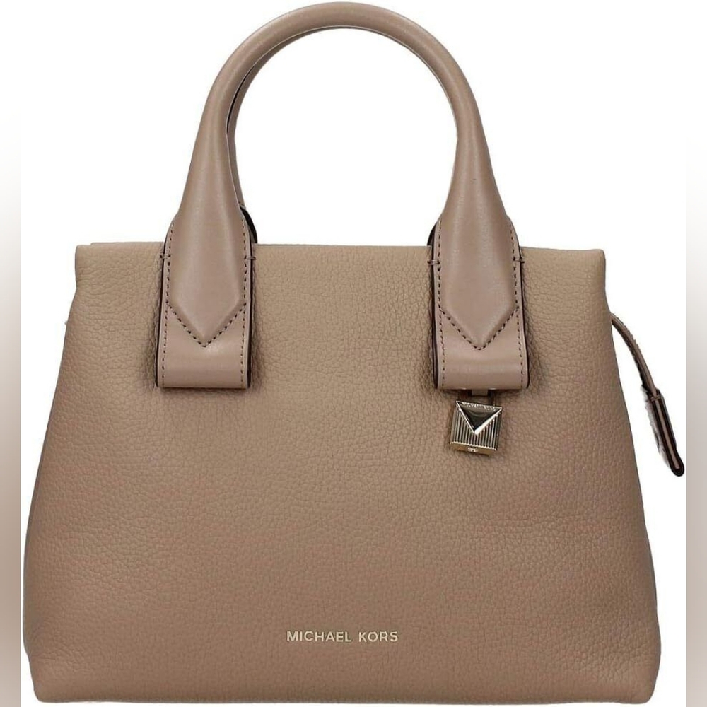 As-is Michael Kors Rollins Oat Leather Satchel Bag